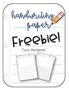 lined paper with a picture box teaching resources tpt