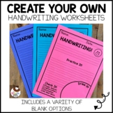Handwriting Paper - Blank Handwriting Worksheets