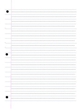 dotted line paper for cursive