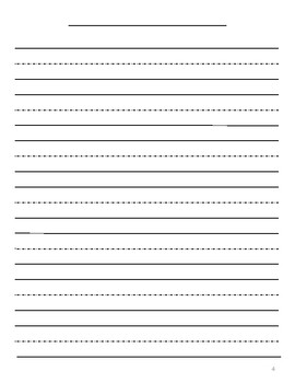 Preview of Handwriting Paper with Lined: To write the alphabet and numbers