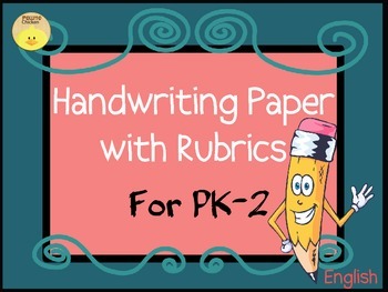 Preview of Handwriting Paper with Self-Check Rubrics PK-2
