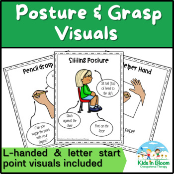 Preview of Handwriting Posture and Pencil Grasp Posters (Handwriting & OT)-6 Visuals