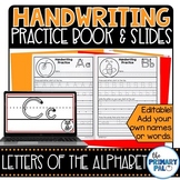 Letters of the Alphabet Handwriting Practice Book & Google Slides