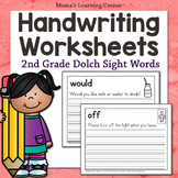 Handwriting Practice: 2nd Grade Dolch Sight Word Sentences