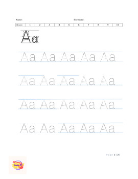Preview of Handwriting Practice Alphabet Aa to Zz FREE!