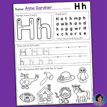 Preview of Handwriting Practice Alphabet Worksheets Kindergarten Morning Work Tracing Pages