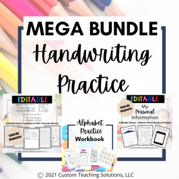 Preview of Handwriting Practice BUNDLE