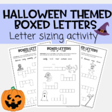 Handwriting Practice Boxed Letters - Halloween Theme Lette
