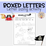 Handwriting Practice Boxed Letters - Pirate Theme Freebie