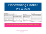 Handwriting Practice (cvc & cvce Sentences)- Digital and D