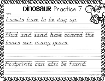 Activities to Improve Handwriting. Dinosaur Themed!