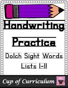 Preview of Sentence Writing Workbook  |  Handwriting Fluency | Dolch Sight Words