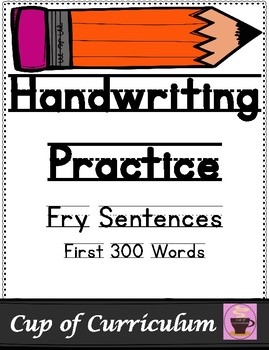 Preview of Sentence Writing Workbook  | Handwriting Fluency | Fry Sight Word Sentences