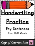 Sentence Writing Workbook  | Handwriting Fluency | Fry Sig