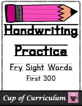 Preview of Sentence Writing Workbook | Handwriting Fluency | Fry Sight Words