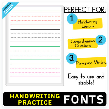 Preview of Handwriting Practice Font Lines