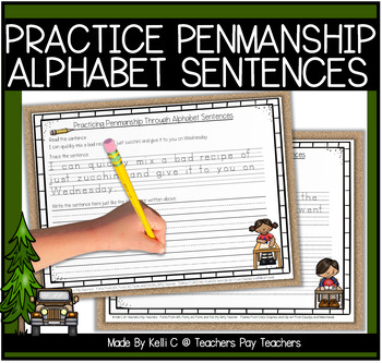 Preview of Handwriting Practice Sentences to Practice Letter Formation