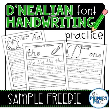 D'Nealian Handwriting Practice Freebie by The Primary Pal | TpT