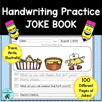 Preview of Handwriting Practice Joke Book- Morning Work- Joke of the Day Printing Practice