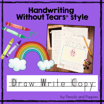 Preview of Handwriting Practice Kindergarten creative writing directed drawing copywork