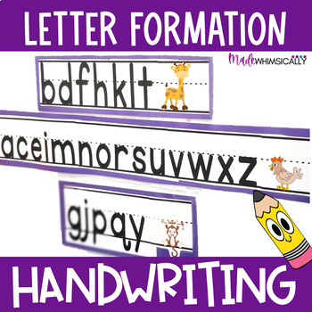 Preview of Handwriting Practice Alphabet Letter Formation Alphabet Poster and Anchor Chart