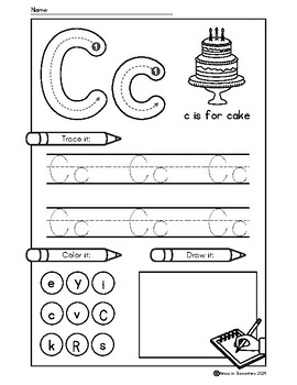 Handwriting Practice Worksheet | Letter Formation | Trace Alphabet Letters