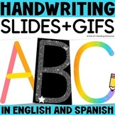 Preview of Handwriting Practice Letter Tracing GIFs BUNDLE Digital Letter Formation Slides