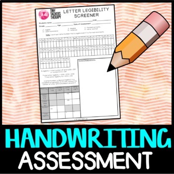 Preview of Handwriting Practice: Letter + Number Legibility/Formation Screener/Assessment