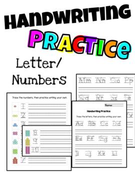 Preview of Handwriting Practice (Letters and Numbers)