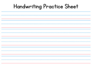 Preview of Handwriting Practice Lines - Printable - Easy Resources for TPT teachers  - Free