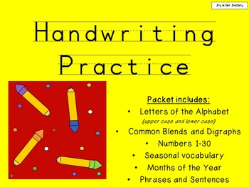 Preview of Handwriting Practice Mega Packet