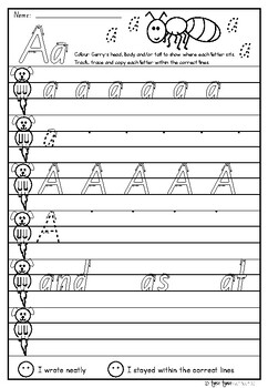 Handwriting Practice - NSW Foundation Font by TopsyTurvy Classroom