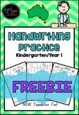 Handwriting Practice - NSW Foundation Font Freebie