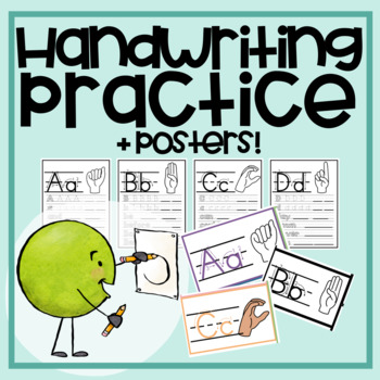 Preview of Handwriting Practice Pages! + Word Wall Posters + Practice Bs and Ds