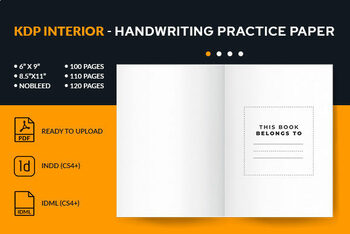 Preview of Handwriting Practice Paper Amazon KDP