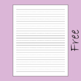 Handwriting Practice Paper Lined Template Blank Letter or Number Formation Free