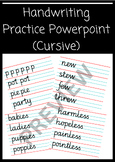 Handwriting Practice Powerpoint (Cursive) [49 Slides]