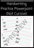 Handwriting Practice Powerpoint (Not Cursive) [28 Slides]