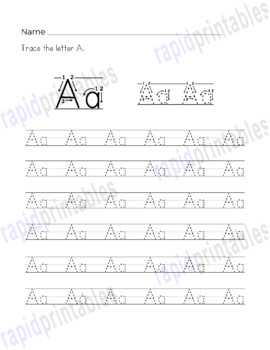 Handwriting-Practice Printable Workbook by RapidPrintables | TpT