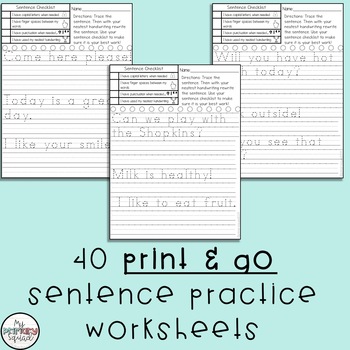 Handwriting Practice - Sentences by My Primary Squad | TpT
