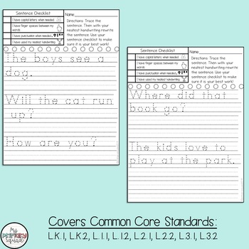 handwriting worksheets sentence practice printable