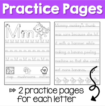 handwriting practice sheets by lightbulb moments learning tpt