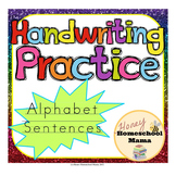Handwriting Practice Sheets - Alphabet Sentences for Begin