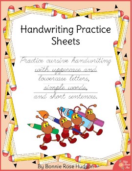 Preview of Handwriting Practice Sheets: Cursive