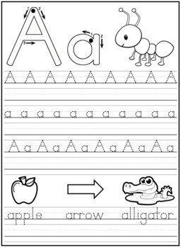 Handwriting Practice Sheets Letter Aa FREEBIE! by Lightbulb Moments ...