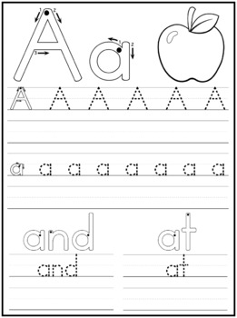 handwriting practice sheets letter aa freebie by lightbulb