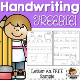 Handwriting Practice Sheets Letter Aa FREEBIE