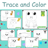 Handwriting Practice Sheets | Trace and Color Animals