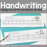 Handwriting Practice Strips