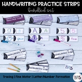 Handwriting Practice Strips Bundled Set | Letter and Numbe